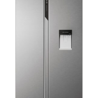 Frigorífico americano - Haier HSR5918DWMP, No Frost, 178 cm, 521 l, Dispensador de agua, Multi Air Flow, Inox Platino