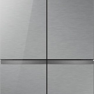 Frigorífico americano - Hisense RQ5P605NSVE, No Frost, 190 cm, 591 L, Kitchen Fit, Cajón de vacío, Cristal Inox