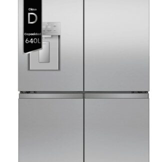 Frigorífico americano - Hisense RQ640P5SSD, Total No Frost, 179 cm, 640 l, Wi Fi, Tecnología UV, Inox
