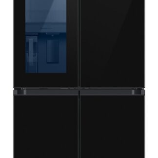Frigorífico americano - Samsung BESPOKE RF65DB970E22EF, Triple Cooling, 185.3 cm, 645 l, Dispensador agua, Negro
