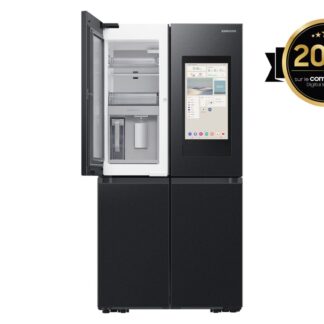 Frigorífico americano - Samsung RF65DG9H0EB1EF, Family Hub 4 puertas, Triple Cooling, 183 cm, 636 l, No Frost, Wifi, Negro