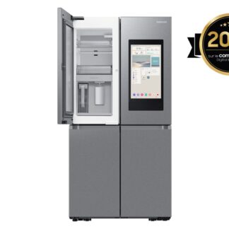 Frigorífico americano - Samsung RF65DG9H0ESREF, Triple Cooling, 183 cm, 636l, Dispensador de agua, Inox