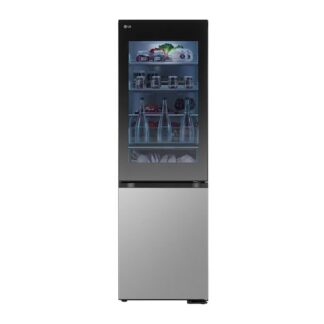 Frigorífico combi - LG GBG5160CPY, Total No Frost, 186 cm, 349 l, Instaview™, DoorCooling+, Inox antihuellas