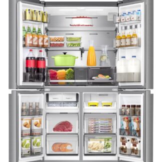 REACONDICIONADO Seminuevo Excelente Frigorífico americano - Hisense RQ640P5SSD, Total No Frost, 179 cm, 640 l, Wi Fi, Tecnología UV, Inox