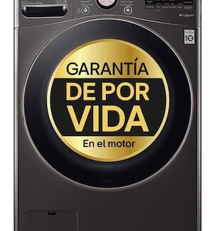 Lavadora carga frontal - LG F0P3CYV2E, 20 kg, 1000 rpm, 14 programas, AI Direct Drive™, TurboWash™360˚, Acero negro