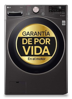 Lavadora carga frontal - LG F0P3CYV2E, 20 kg, 1000 rpm, 14 programas, AI Direct Drive™, TurboWash™360˚, Acero negro