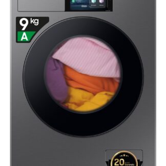 Lavadora carga frontal - Samsung Bespoke AI WF90F09C4SU3, 9 kg, 1400 rpm, 24 programas, Autodosificación, Clase A, Control por voz, Grafito