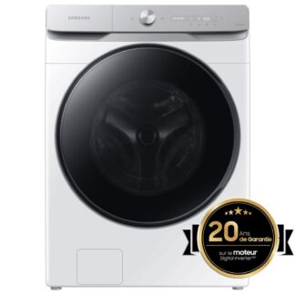 Lavadora carga frontal - Samsung WF20DG8650BWU3, 20 kg, 1100rpm, 20 programas, Blanco