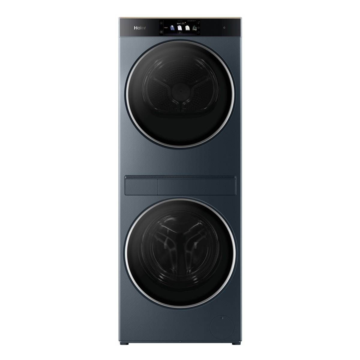 Lavadora secadora - Haier CLC108GNU1, Torre de lavado 10 kg+8 kg, 1400 rpm, Autodosificación, Direct Motion, Antracita