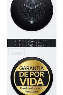 Lavadora secadora - LG WT1210WWF, Torre de lavado 12/10 kg, TurboWash™, Smart Pairing™, Blanco