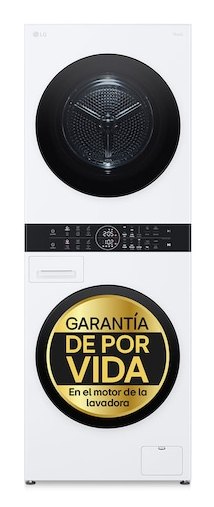 Lavadora secadora – LG WT1210WWF, Torre de lavado 12/10 kg, TurboWash™, Smart Pairing™, Blanco