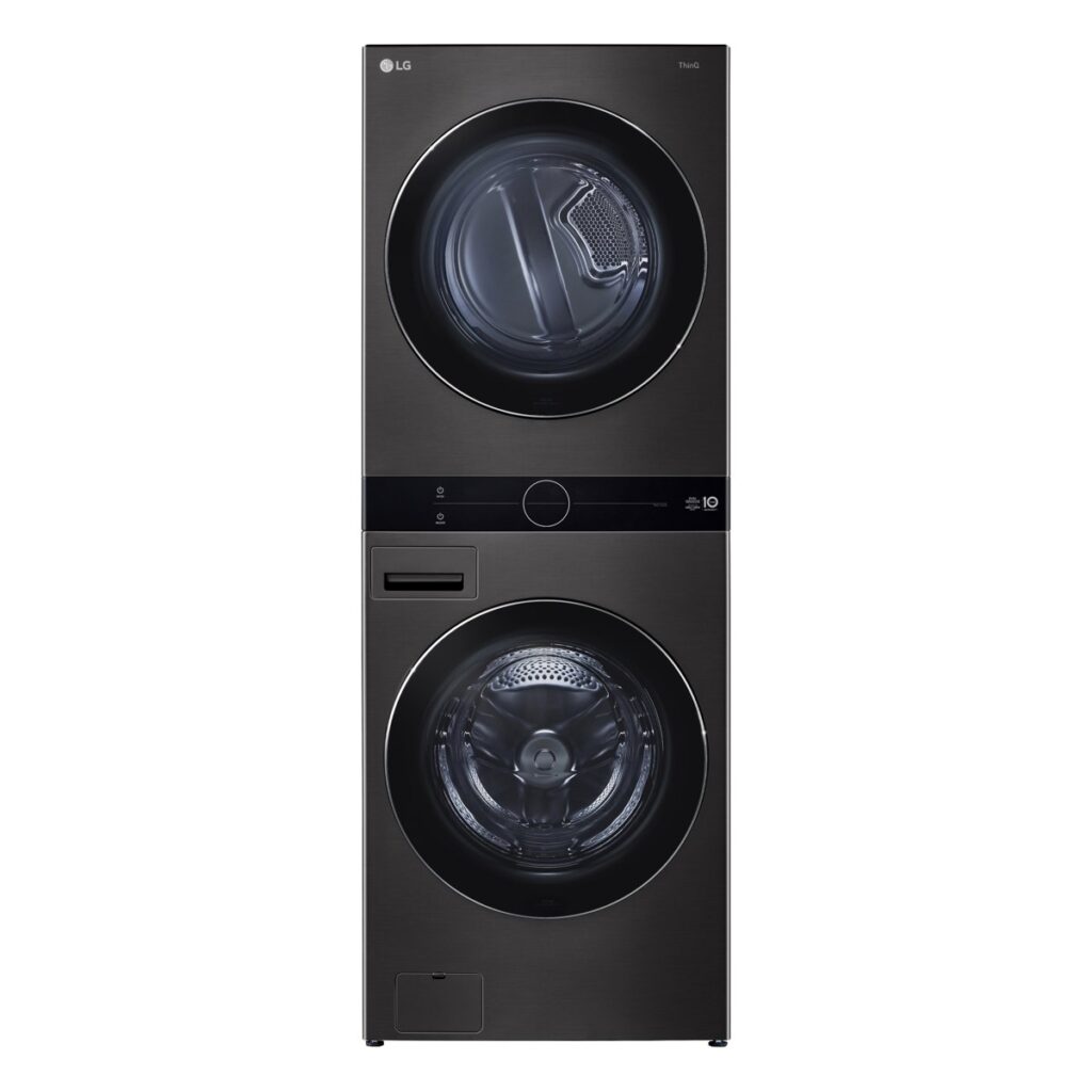 Lavadora secadora – LG WT1716BBF, Torre de lavado 17/16 kg, TurboWash™, Smart Pairing™, Inox grafito