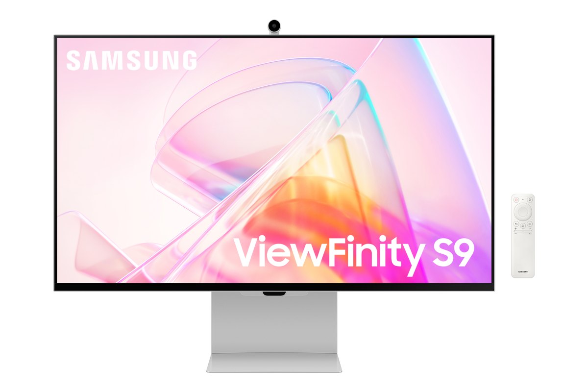 Monitor - Samsung ViewFinity S9 LS27C902PAUXEN, 27", 5K Ultrawide, 5ms, 60 Hz, Camara, WiFi, Bluetooth, Altavoces integrados, Plata