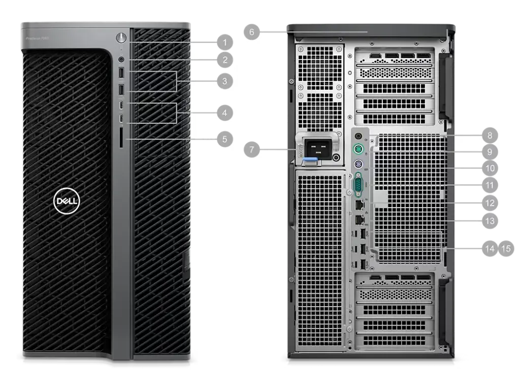 Dell Precision 5860 Tower Xeon W5-2455X / 128GB / 2TB