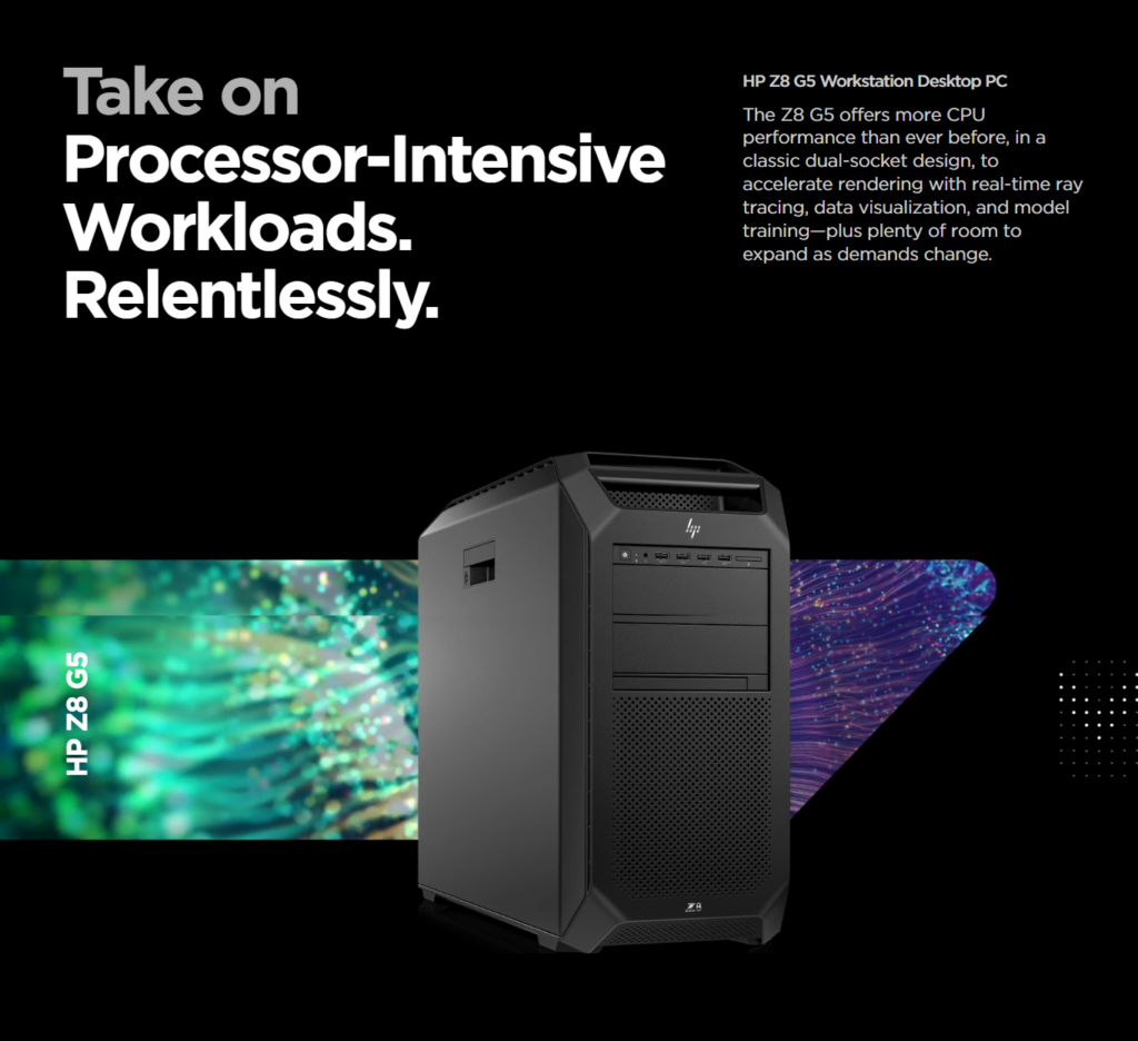 HP Z8 Fury G5 Xeon w5-3423 RTX A5000 / 256GB / 4TB