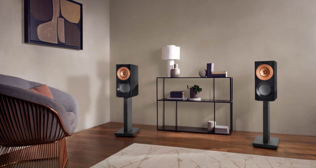 KEF Reference 1 Meta + stands (pair) Walnut