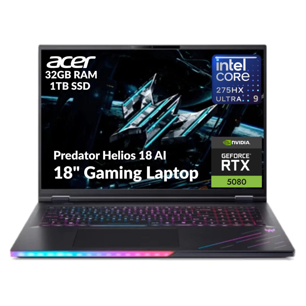Acer Predator Helios 18 AI RTX 5080 / Ultra 9 275HX / 32GB / 4TB
