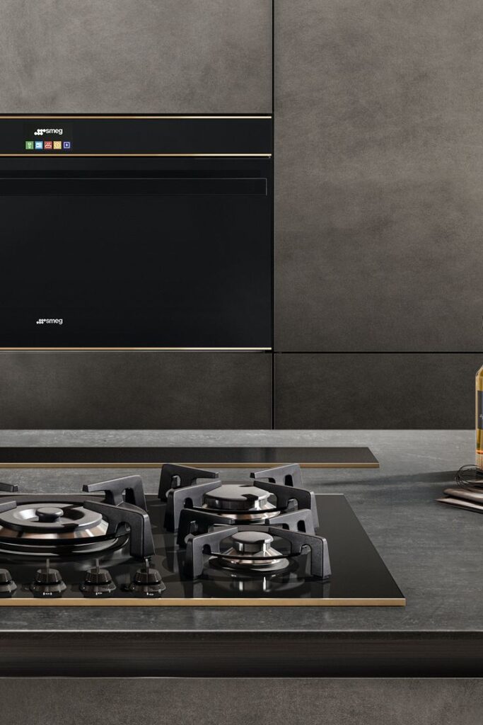 Smeg Linea SOP6604S2PX Negru Inox