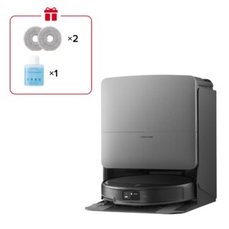 Robot friegasuelos - Roborock Saros 20X, 65 W, 200 min Autonomía, Control por Voz, Base Auto-vaciado, Navegación IA, 36.000 Pa, Negro