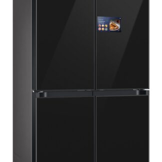REACONDICIONADO Seminuevo Muy bueno Frigorífico americano - Samsung Bespoke AI RM90F67CECEF, Hybrid Cooling, 185.3 cm, 654 l, No Frost, Negro