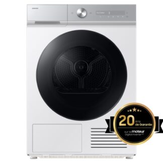 Secadora bomba de calor - Samsung Bespoke AI DV90DB8845GHU3, 9 Kg, 19 programas, OptimalDry A, Blanco