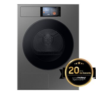 Secadora bomba de calor -Samsung DV90F09F4SU3, 9 kg, 19 programas, OptimalDry A, Grafito