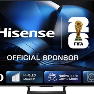 TV Mini LED 85" - Hisense 85U7SE, UHD 4K, 144 Hz Nativos, Subwoofer integrado, Diseño Slim, Negro