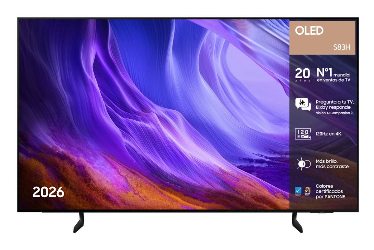TV OLED 77" - Samsung TQ77S83HAEXXC, OLED 4K, NQ4 AI Gen2 Processor, Smart TV, Tecnología Sin Reflejos, Full AI, Negro