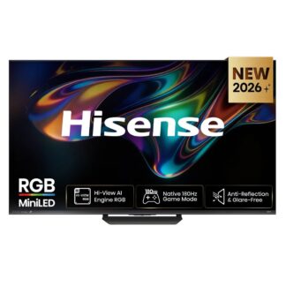 TV RGB Mini LED 75" - Hisense 75UR8S, UHD 4K, Hi-View AI Engine RGB, Modo Juego, Pantalla Antirreflejos, IMAX Enhanced, Dolby Vision IQ, Gris carbón