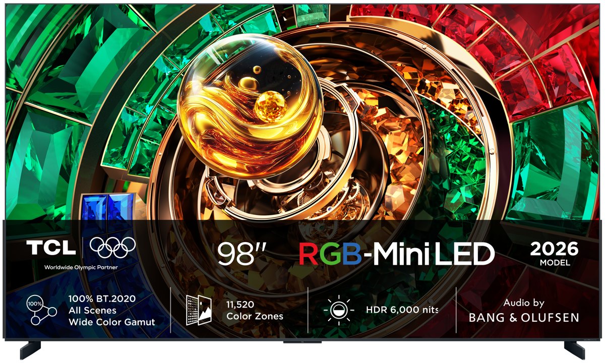 TV RGB Mini LED 98" - TCL 98RM9L, UHD 4K, TCL AiPQ Pro Processor, Smart TV con Google TV, 144 Hz, Negro