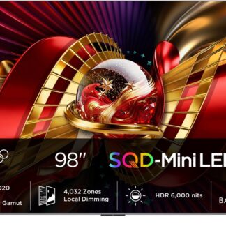 TV SQD-Mini LED 98" - TCL 98C8L, UHD 4K, MT9655, Smart TV, DVB-T2, Negro