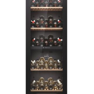 Vinoteca - Haier HWS236GDEH1,  Natural Air Flow System, Temperatura 5º - 20º, 236 botellas, Doble Zona,  Iluminación LED 3D,  Wi-Fi , Negro