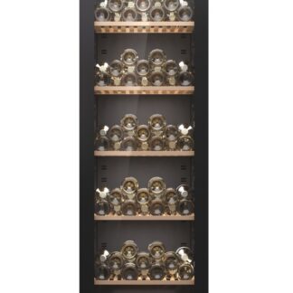 Vinoteca - Haier HWS247GEH1 Wine Bank 60 Series 5, Temperatura 5 - 20 grados, 247 botellas, Iluminación LED 3D,  Wi-Fi , Negro